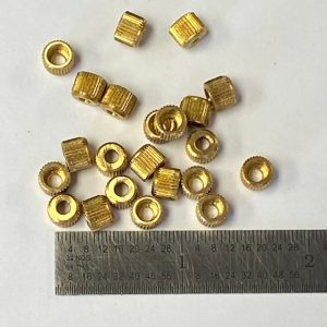 Colt M 1903-1908 grip screw escutcheon, unthreaded #4-40U These are long, to be fitted to match the contour of the grip panel.