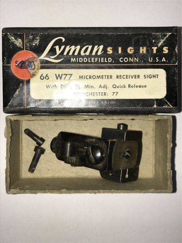Winchester 77 Lyman 66 receiver sight, used, no aperture
