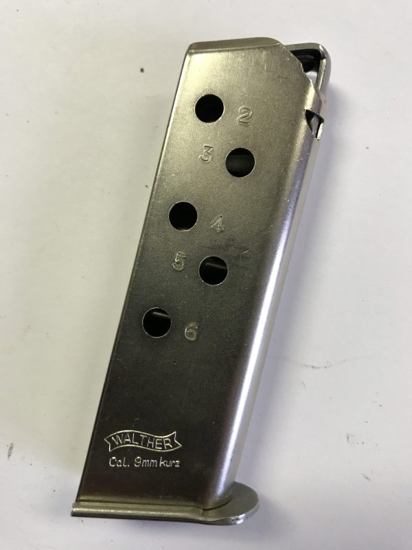 Walther PPK magazine, w/rib nickel, .380 #868-5