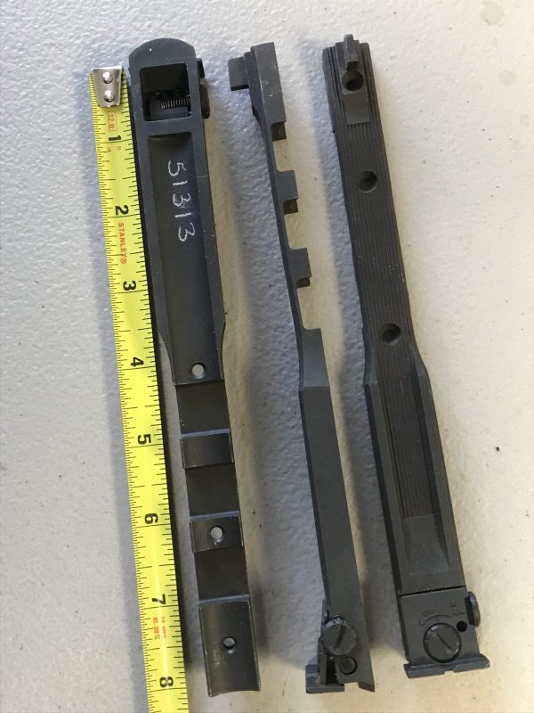 High Standard later series starting with M-102, push-button takedown, Sharpshooter,Sport King, Military 107 series Supermatic Tournament, Supermatic Citation, Supermatic Trophy, Olympic, Victor .22 pistol rear sight and rib assembly #253-51313