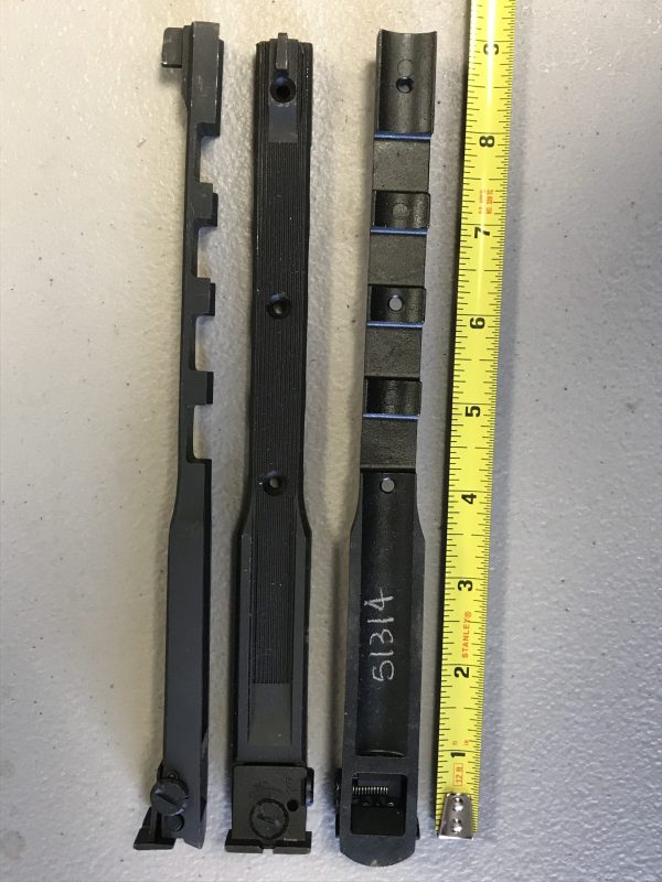 High Standard later series starting with M-102, push-button takedown, Sharpshooter,Sport King, Military 107 series Supermatic Tournament, Supermatic Citation, Supermatic Trophy, Olympic, Victor .22 pistol rear sight and rib assembly #253-51314