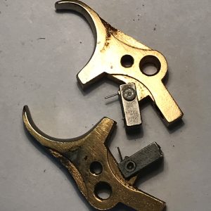 Savage pump shotgun trigger assembly gold, early square top #558-A77-279