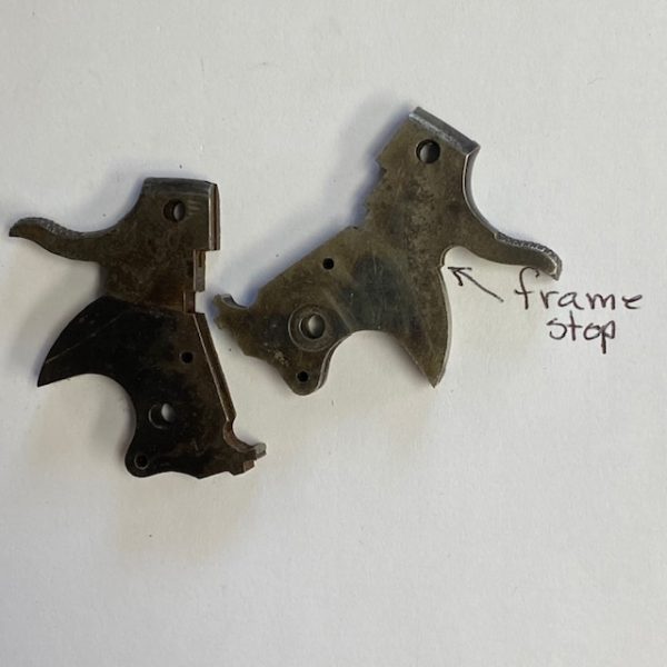 S&W Pre-numbered hammer only, .38, .265" spur WITH FRAME STOP (see pic) ca. 1948-1955 #155-FSK31-1