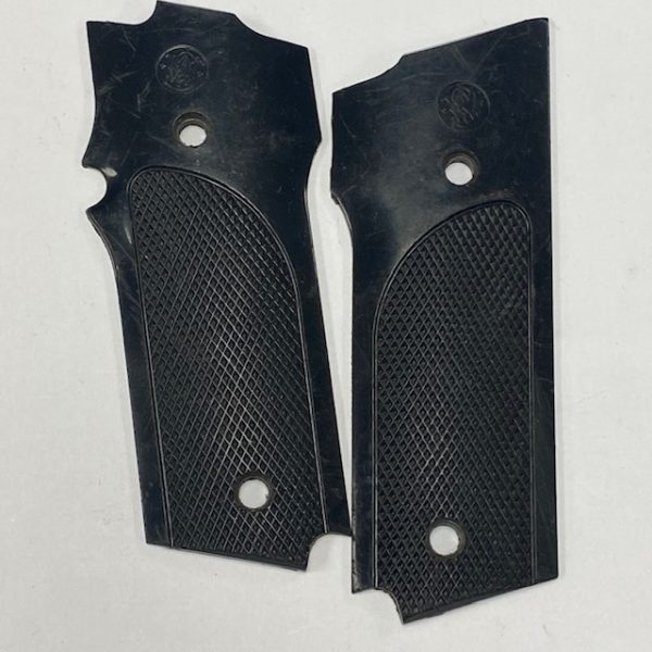 S&W 59 Series grips, black plastic model 59, well-used #1040-6271-6272