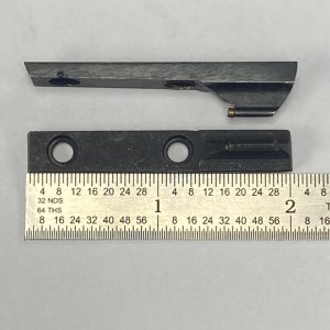 Savage/Springfield/Stevens front sight ramp, near new (.368" high incl. ramp) 2 holes, no slots for hood (made with gold bead) #437-6D-218-1
