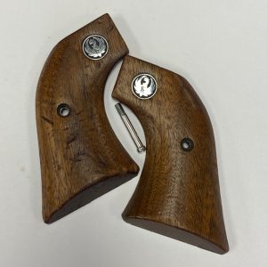 Ruger Old Model Single Six walnut grips with screw, silver eagle, 1972 and on, #189-XR10L&R-11
