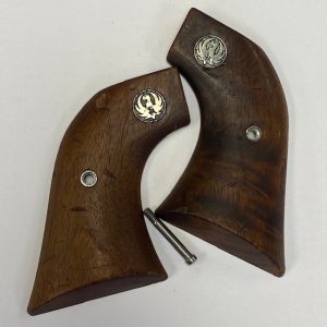 Ruger Old Model Single Six walnut grips with screw, silver eagle, 1972 and on, #189-XR10L&R-3