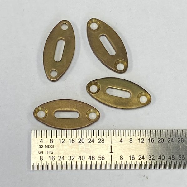 TC Patriot forend escutcheon, brass #P-122S