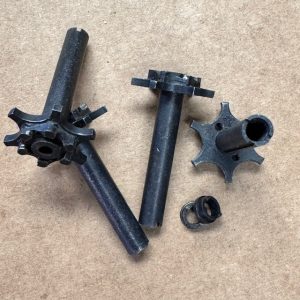 S&W Pre-numbered extractor, .38, 2 pin holes, 1 slot, has 2 notches for 2-prong extractor rod collar, (collar not included) ca. 1951-1957, #155-K6A-7