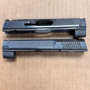 Star Firestar slide, 9mm blue, takes straight rear sight screw, #815-84042-B