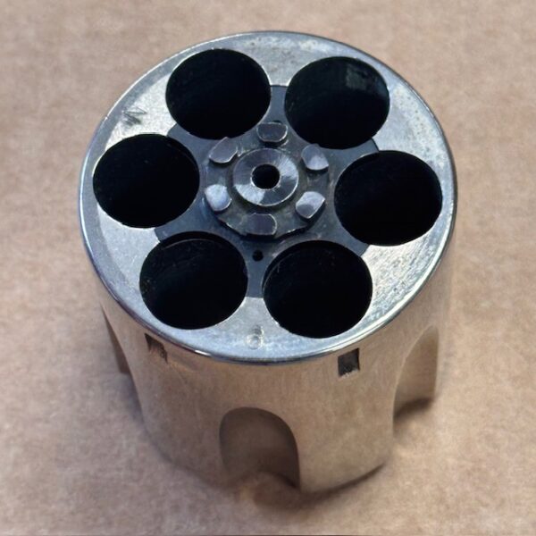 S&W Model 25-5 1978-1990 nickel cylinder with extractor - new, but finish is speckled - see close-up, #1032-4948N - Image 2