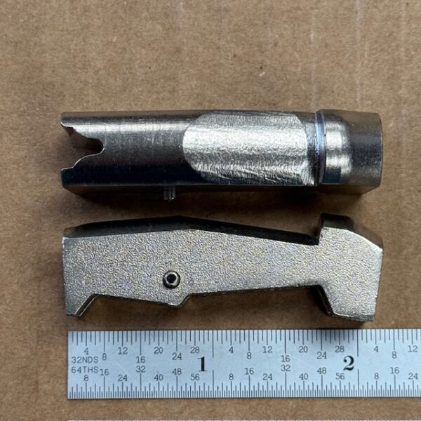 Remington 870 locking block assembly - Marine - electroless nickel, #1066-22325M