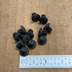 Browning BDA & Sig P220 and P225 grip plate screw - dull blue hex head - 9m/m-38 Super-.45 NOT FOR P226 - NOT FOR BDA .380, #445-30-DB