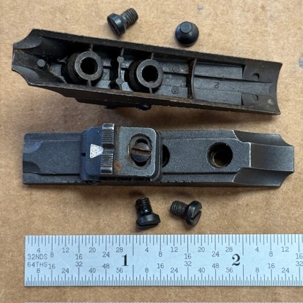 Remington Various Models rear sight assembly- 3rd model - solid base, #606-103145-3U
