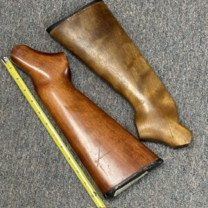 Savage-Stevens-Springfield 940-944 Series stock with buttplate & pistol grip - CHECK - V-shape on side surface where stock meets frame, #494-A944-3-PG-U