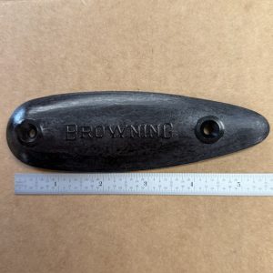 Browning Superposed buttplate 12-20-28-410  5-19/32" X 1-13/16", #1086-B1333006 needs fitting